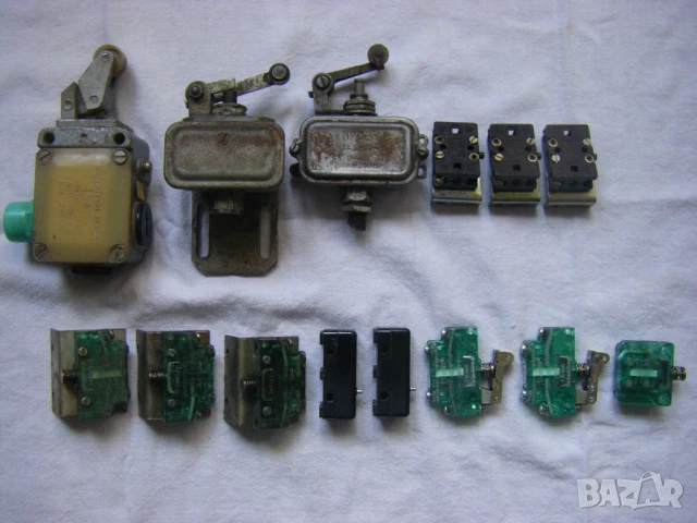 Различни видове крайни изключватели и прецизни бутони
