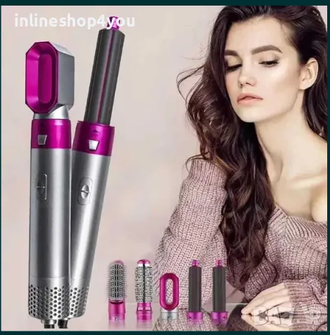 5 в 1 Мултифункционален сешоар, преса и маша за коса Hot Air Styler, снимка 1 - Маши за коса - 46930661