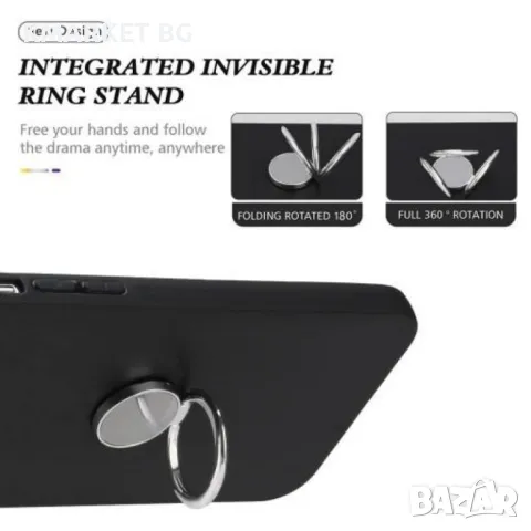 Samsung Galaxy M55 5G Удароустойчив Ring Holder TPU Калъф и Протектор, снимка 5 - Калъфи, кейсове - 46902715