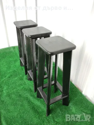 Дървени бар столове от масив , снимка 2 - Столове - 50287930