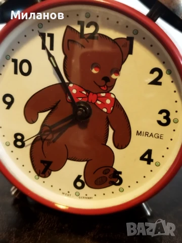 Стар анимиран будилник, настолен часовник, снимка 3 - Антикварни и старинни предмети - 51372900