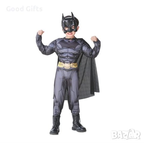 Детски костюм на Батман с мускули, маска и Ръкавица с изстрелвачка, снимка 3 - Други - 45465894