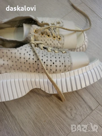 сандали Габина естествена кожа и косъм , снимка 2 - Сандали - 51323387