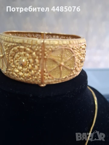 ЗЛАТЕН ДАМСКИ КОМПЛЕКТ 22К ., снимка 11 - Бижутерийни комплекти - 51024881