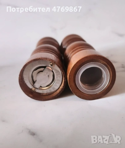 Дървени мелници за сол и пипер, снимка 2 - Аксесоари за кухня - 53887804