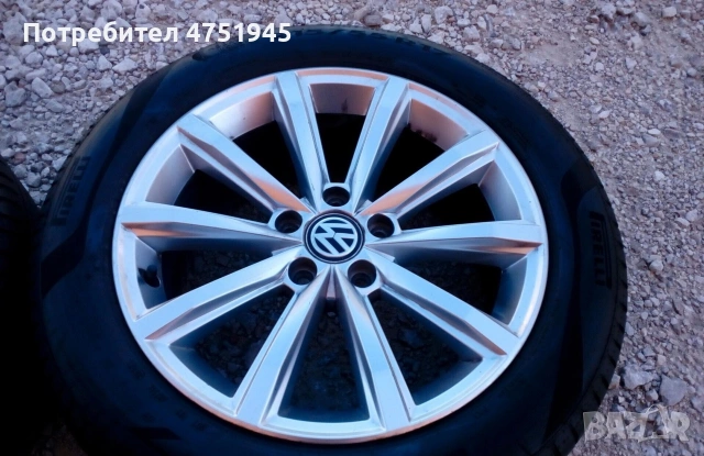 Джанти с гуми VW 17' 215 55 17, снимка 2 - Гуми и джанти - 53759015