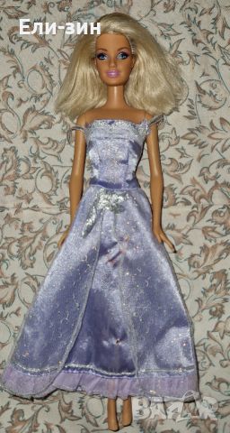 оригинална кукла Барби с базово тяло и лилава рокля, снимка 5 - Кукли - 45698813