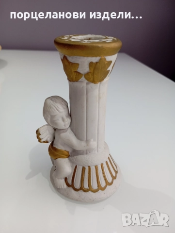 Стар свещник с ангелче 