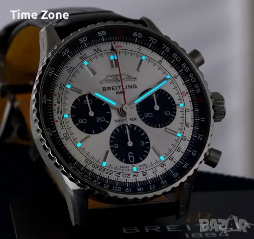 Breitling Navitimer B01 Chronograph 43mm Steel Silver Dial "Panda" Различни Варианти, снимка 10 - Мъжки - 47999828