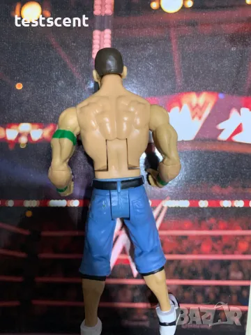 Екшън фигура WWE John Cena Джон Сина Mattel Blue Shorts Green Bands figure играчка, снимка 8 - Колекции - 48490516