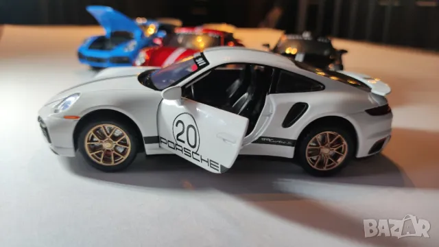 Метални колички Порше 911 (Porche 911 Turbo S), спортен тунинг, мащаб 1:32, снимка 3 - Коли, камиони, мотори, писти - 48784902