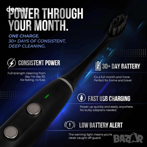 Електрическа четка за зъби, за избелване на зъби, 3 режима, калъф, снимка 4 - Други - 51995281