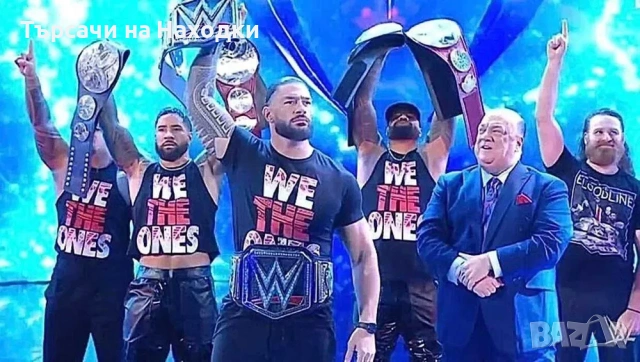 Мъжка тениска WWE The Bloodline Roman Reigns We The Ones M Medium черна, снимка 3 - Тениски - 50926322