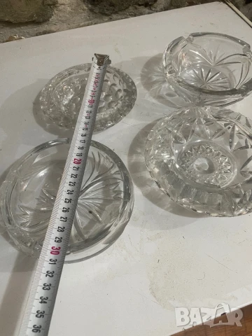 4 бр.тежки ,кристални пепелници , снимка 3 - Други - 51205640