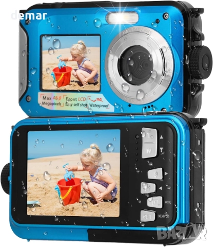 Подводна водоустойчива камера, до 3 метра, Full HD 2.7K 48MP автофокус