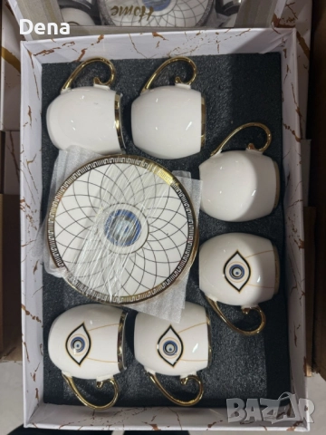 Луксозен комплект за кафе , снимка 7 - Сервизи - 52327705