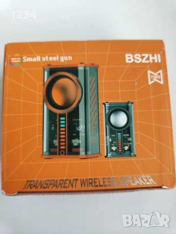 преносим прозрачен Bluetooth високоговорител BSZHI