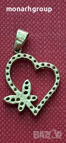 Златна висулка /липсва едно камъче/, снимка 3 - Колиета, медальони, синджири - 51884724