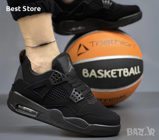 Nike Air Jordan 4 Черни Кецове 36-45 Номер 