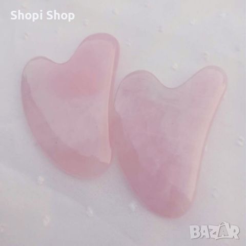 Розов нефритен камък скрепер за лице във формата на сърце за лице TV612, снимка 2 - Козметика за лице - 46460120