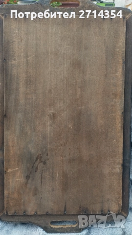 Изящен пирографиран поднос, снимка 4 - Антикварни и старинни предмети - 52341524