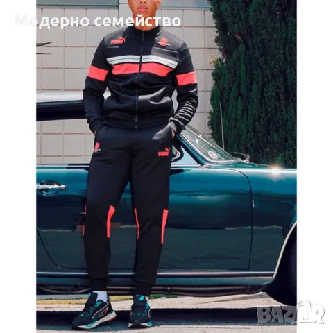 Мъжко спортно горнище PUMA Porsche Legacy SDS Track Jacket Black - M, снимка 1 - Спортни дрехи, екипи - 46997425