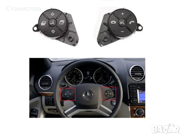 Mercedes R-Class W251 Facelift Капачета за волан с основа , снимка 4 - Части - 50222033