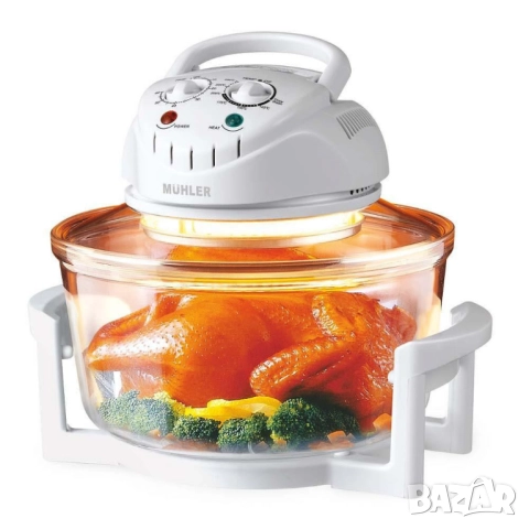 Комбинирана 2в1 халогенна фурна и еър фрайър MFC-1200,1400W,12 л., снимка 9 - Друга електроника - 51969124