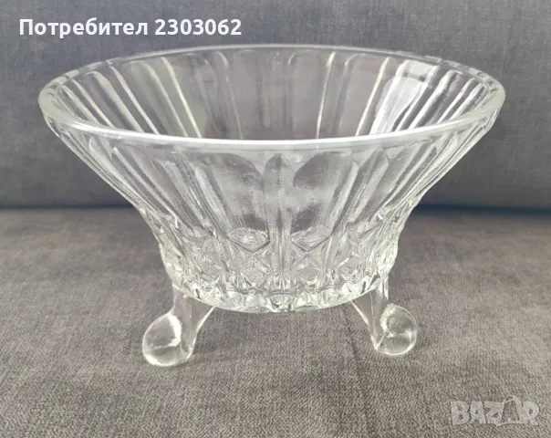 Кристална купа за ядки, снимка 3 - Антикварни и старинни предмети - 49941094