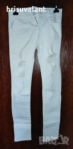 Бял панталон skinny, снимка 1