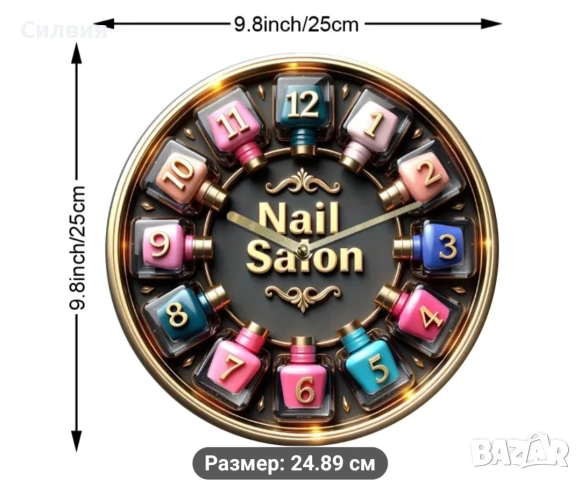 Стенен часовник. Nails