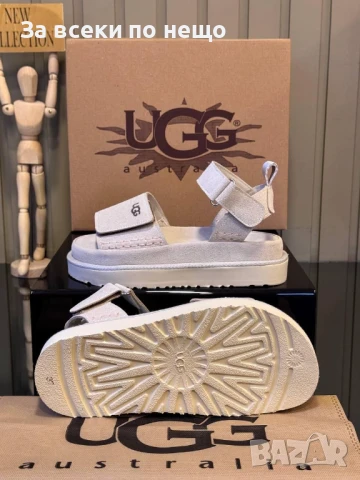 UGG Дамски Бежови Сандали ЮДЖИДЖИ Код E725, снимка 2 - Сандали - 51227459
