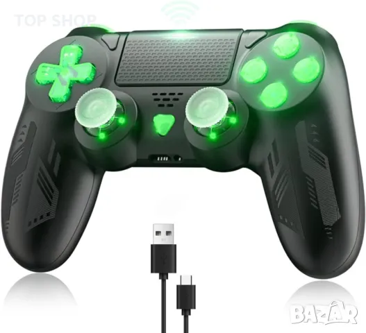 Безжичен контролер Bonacell за геймпад за Ps4 с 6-осен сензор за движение Turbo Touch Pad