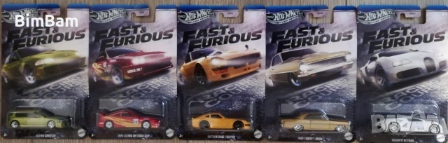Колички Hot Wheels Fast & Furious - 5 модела 