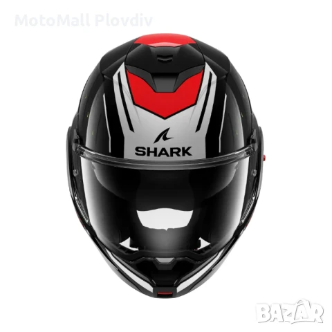 Каска Shark Oxo Rydger Black Silver Red, снимка 3 - Аксесоари и консумативи - 50582309