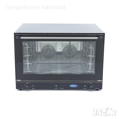 Професионална конвекторна фурна с пара – 3.6 kW, 2 вентилатора, аналогов контрол, снимка 2 - Обзавеждане на кухня - 50857197