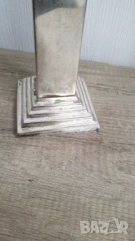 Голям посребрен свещник, снимка 7 - Антикварни и старинни предмети - 53463247