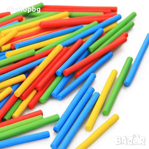 3609 Цветни дървени клечки за смятане и броене, снимка 4 - Образователни игри - 45836294