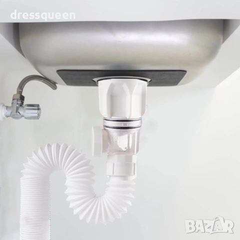 4668 Гофриран сифон против миризми – Универсален модел (Кухня/Баня), снимка 7 - Други стоки за дома - 53823442