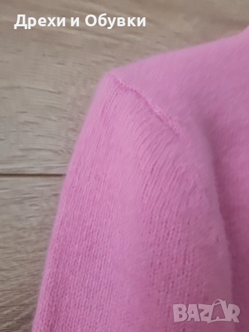 Розов пуловер вълна, снимка 2 - Блузи с дълъг ръкав и пуловери - 51802824