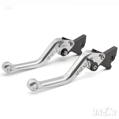 Ръчки за мотор, 17,7см, 2бр, За съединител и спирачка, сиви