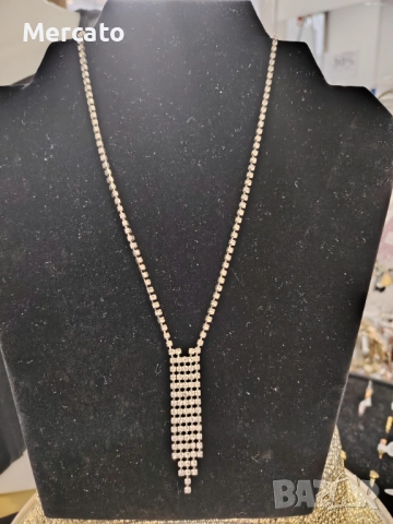 Колие сребристо с камъни АРТ №108  , снимка 2 - Колиета, медальони, синджири - 52307111