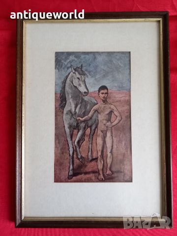 Картина Пабло Пикасо  "Момче с Кон ", снимка 2 - Антикварни и старинни предмети - 45776742