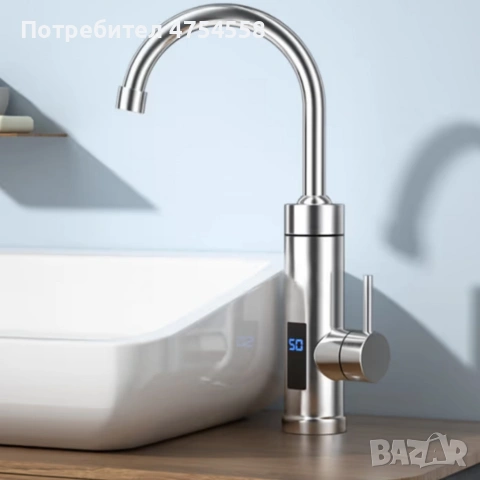 Електрически смесител за моментално загряване на водата с Led дисплей, снимка 3 - Смесители - 53961152