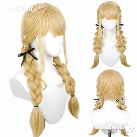 Аниме Kotone Fujita златисто руса перука с плитки