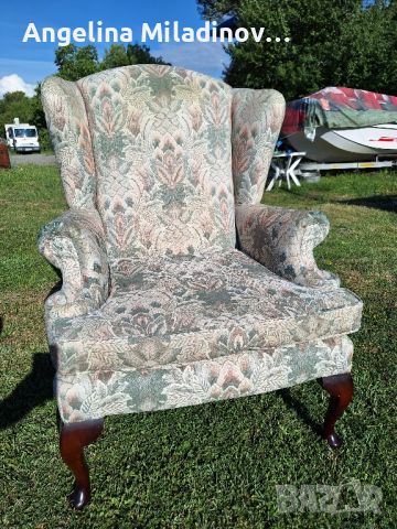 антично кресло стил Кралица Ана , снимка 4 - Дивани и мека мебел - 46484586