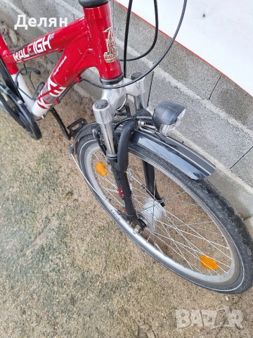 Велосипед RALEIGH 26",алуминиева рамка,преден амортисьор,скорост 7,монтаж SHIMANO NEXUS, снимка 6 - Велосипеди - 53600228