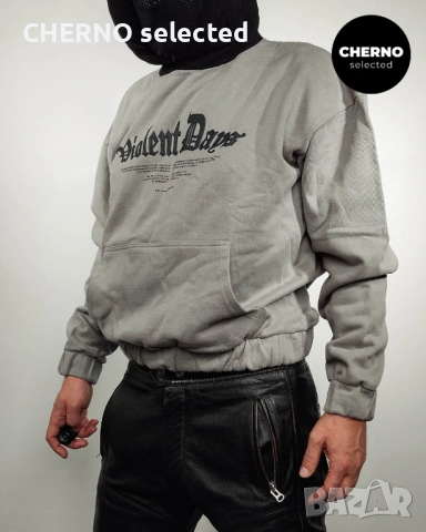 Мъжки суичър с качулка NO BYSTANDERS Oversized Hoodie – размер L•XL – Нов с етикети, снимка 10 - Суичъри - 53850626