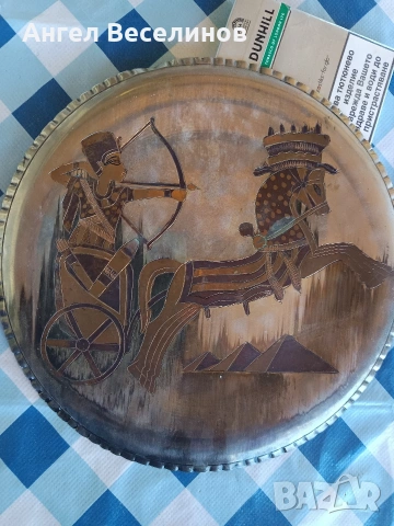 медна чиния за стена , снимка 2 - Декорация за дома - 54171411