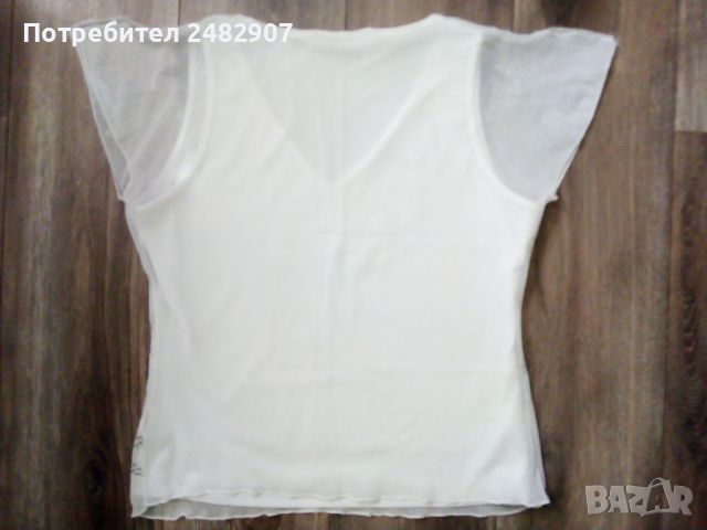 Дамска блуза - тюл, снимка 3 - Тениски - 45899386